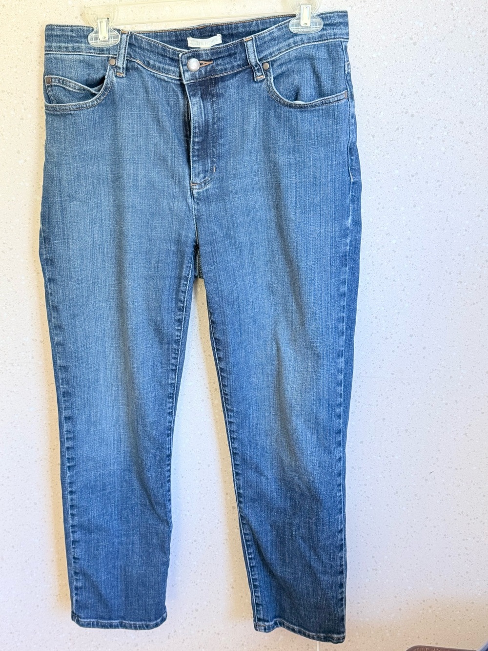 Eileen Fisher Straight Leg Mid Blue Jeans